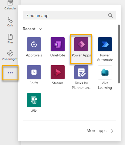 Add Power Apps to Microsoft Teams